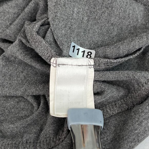 Slouchy Scoop Neck Long Sleeve Loose Fit‎ Sweater Pullover Heather Gray Womens L - Picture 5 of 10